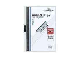 Klemmap Durable Duraclip A4 3mm 30 vellen wit