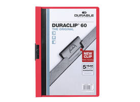 Klemmap Durable Duraclip A4 6mm 60 vellen rood
