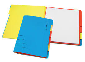 Sorteermap Secolor sixtab 6 tabbladen 100% gerecycled karton 250 gr blauw
