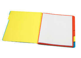 Sorteermap Secolor sixtab 6 tabbladen 100% gerecycled karton 250 gr blauw