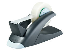 Tapehouder Vegas met taperol 19mmx33m zwart/grijs