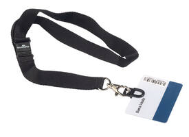 Textielkoord Durable 8187 met card fix zwart