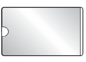 Visitekaarttas Djois 95x60mm zelfklevend korte zijde open transparant 10 stuks