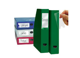 Etikethouder Djois 35x102mm zelfklevend transparant 12 stuks