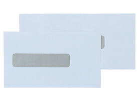 Envelop Quantore 109x224mm midden venster 25x110mm 500 stuks