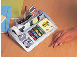 Bureau organiser Post-it C50 zilvergrijs incl inhoud