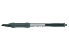 Balpen Bic soft feel grip clic medium zwart